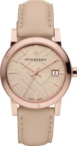 Burberry Women's BU9109 Beige Leather Strap Watch