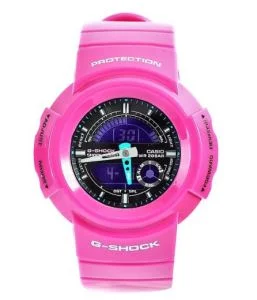 Casio Women's AW582SC-4 G-Shock Pink Resin Ana-Digi Shock Resistant Watch