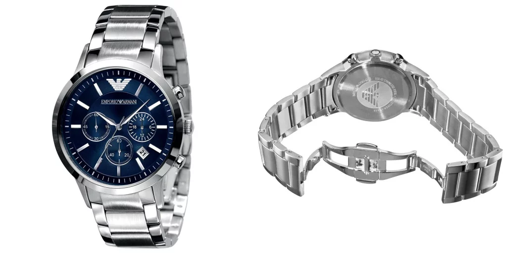 Emporio Armani Men's AR2448 Classic Blue Dial Chronograph Watch