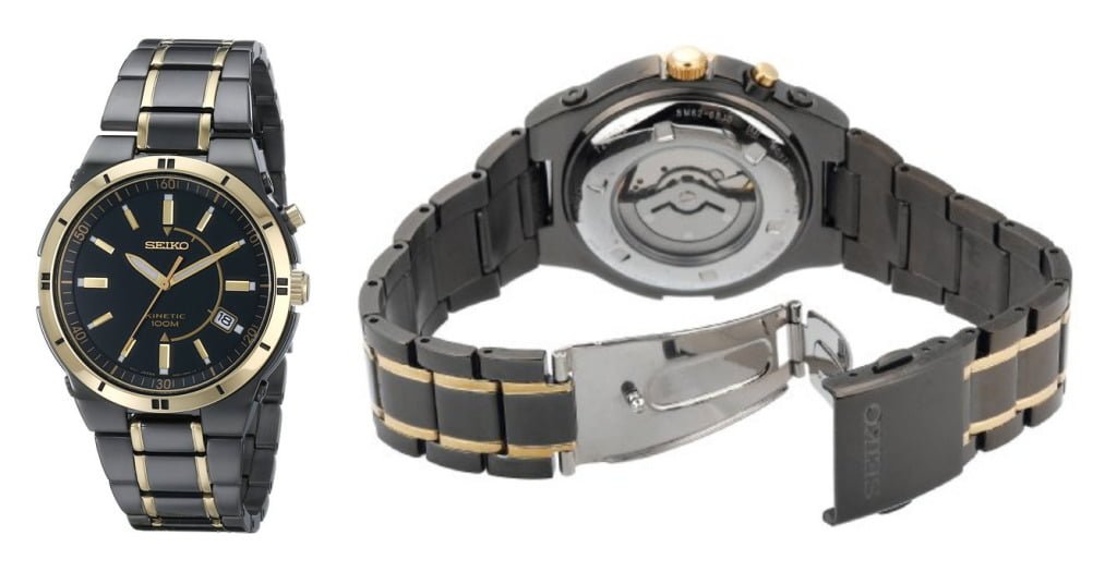 Seiko Men's SKA366 Stainless Steel Two-Tone Kinetic Dress Watch