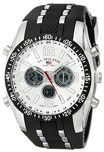 U.S. Polo Assn. Sport Men's US9061 Watch with Black Rubber Strap Watch