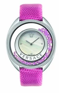 Versace Women's 86Q951MD497 S111 Destiny Spirit Pink Leather Diamond Wristwatch