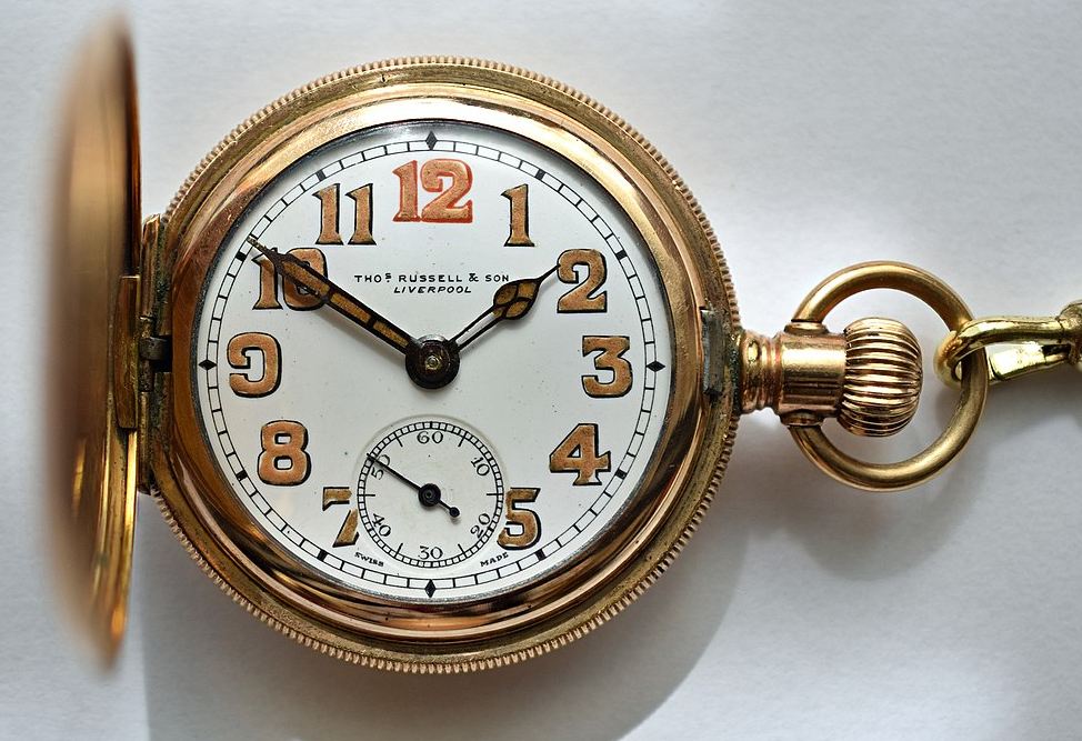 old brass military pocket watch