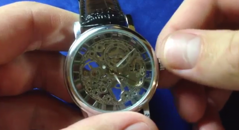 winding a mechanical wrist watch